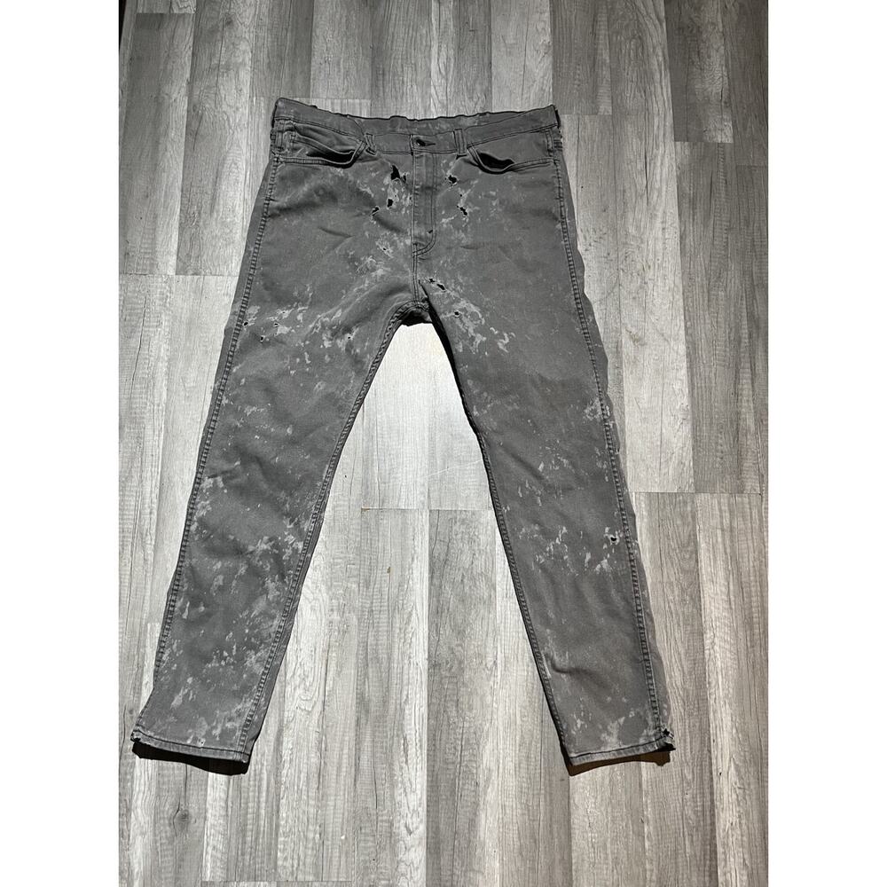 Levis 508 Jeans Mens 38 Gray Straight Fit Denim Casual Distressed